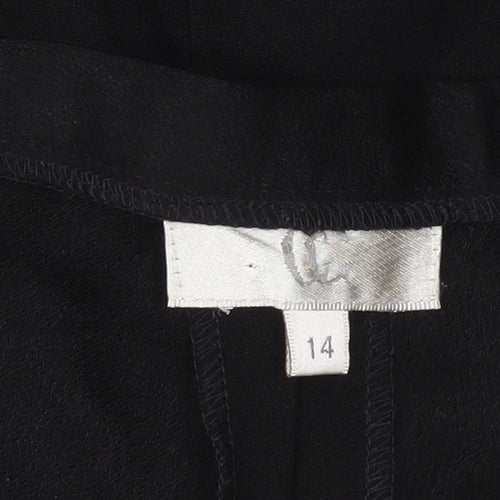 CC Women's Black Wide-Leg Trousers Size 14
