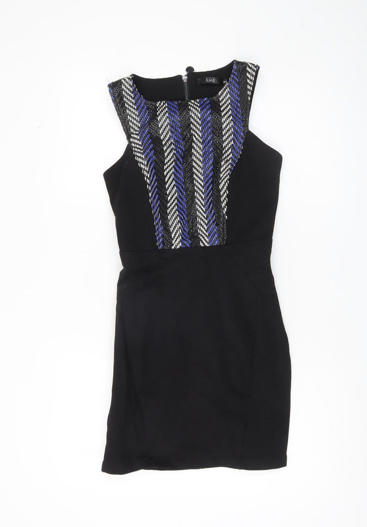 ÂME Women's Black XS Bodycon Mini Dress