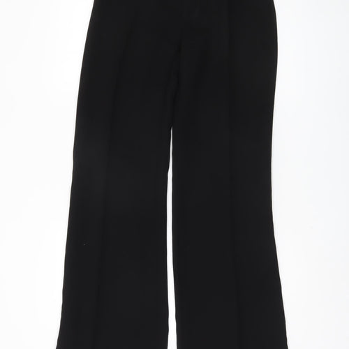 Zara Women's Black Wide-Leg Trousers Size 8