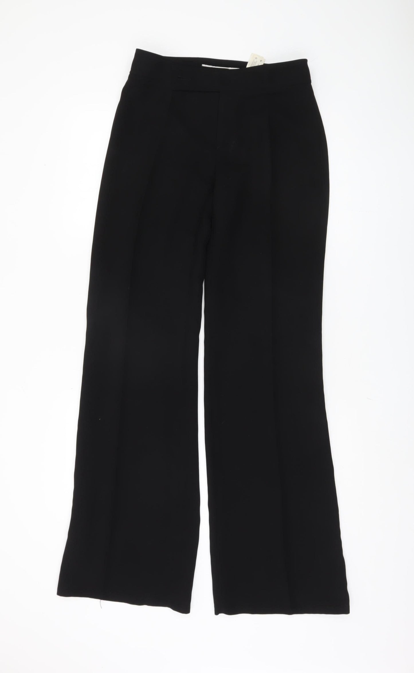 Zara Women's Black Wide-Leg Trousers Size 8