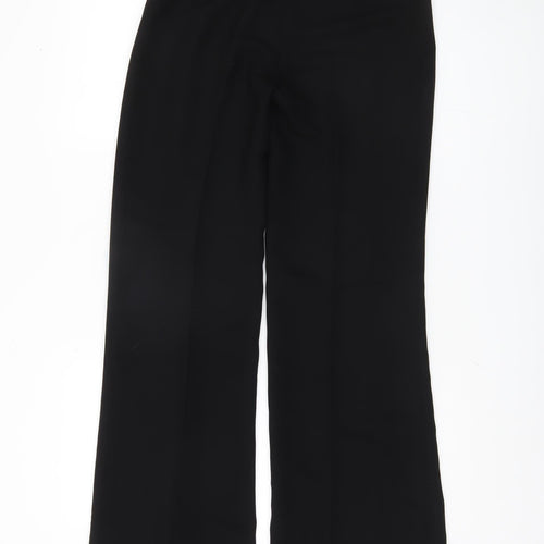 Zara Women's Black Wide-Leg Trousers Size 8