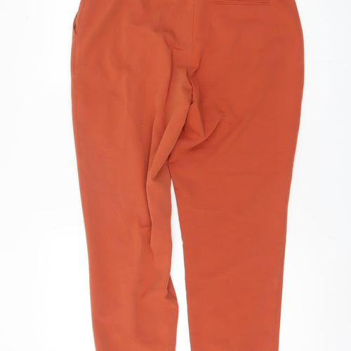 Topshop Women's Orange Trousers UK 12 Machine Washable