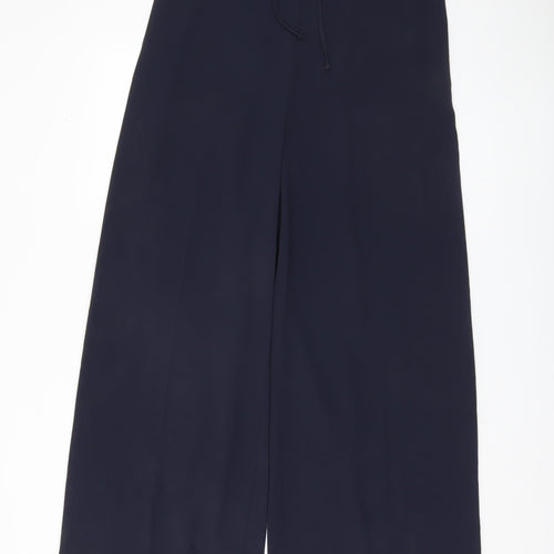 Marks and Spencer Women's Blue Wide-Leg Trousers Size 16