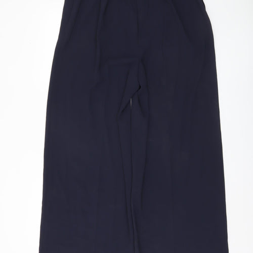 Marks and Spencer Women's Blue Wide-Leg Trousers Size 16