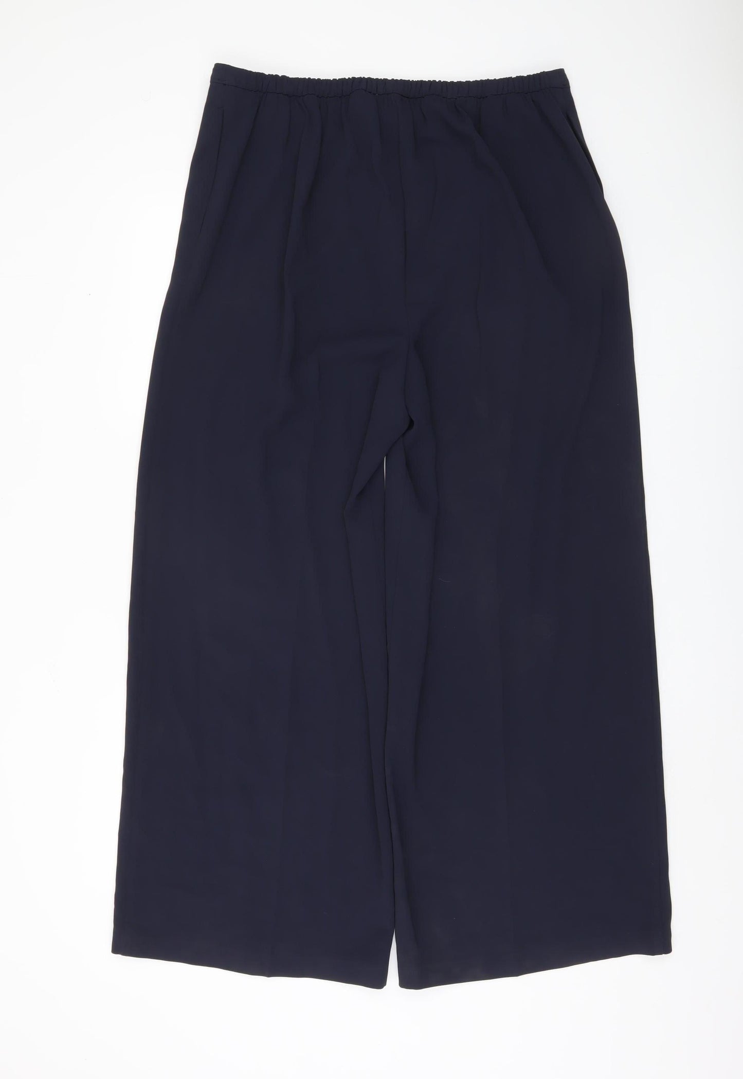 Marks and Spencer Women's Blue Wide-Leg Trousers Size 16
