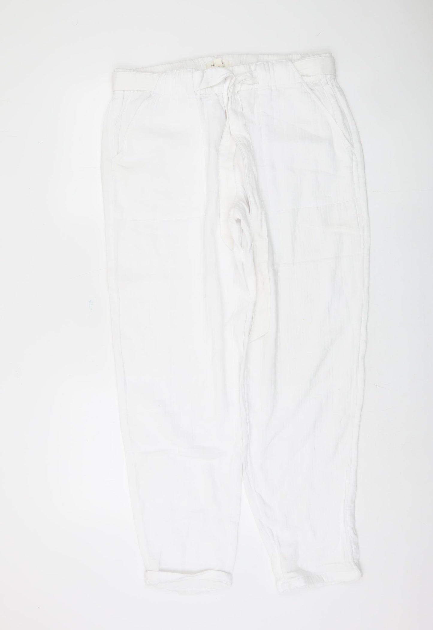 Marks and Spencer Women's White Trousers, Size 16