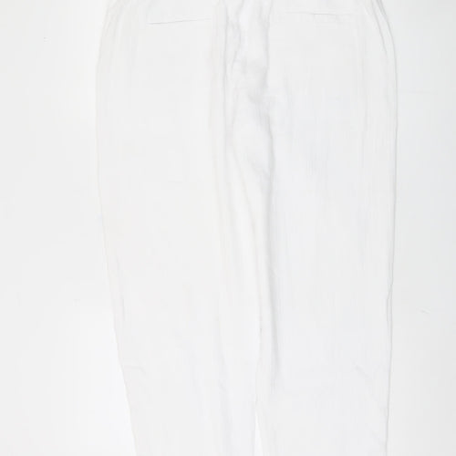 Marks and Spencer Women's White Trousers, Size 16