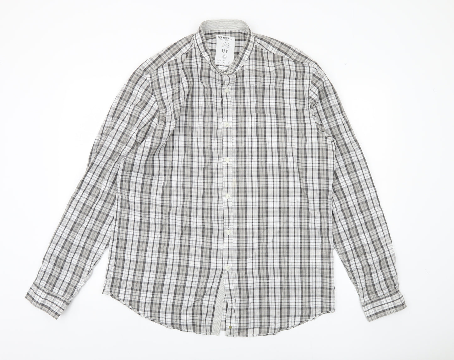 Springfield Men's Multicoloured XL Plaid Button-Up Shirt