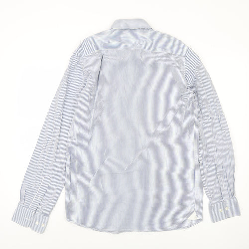 French Connection Men's Blue Striped Shirt - S