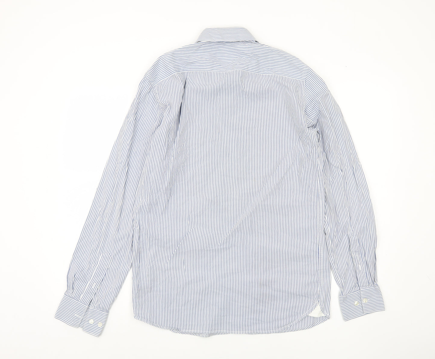 French Connection Men's Blue Striped Shirt - S