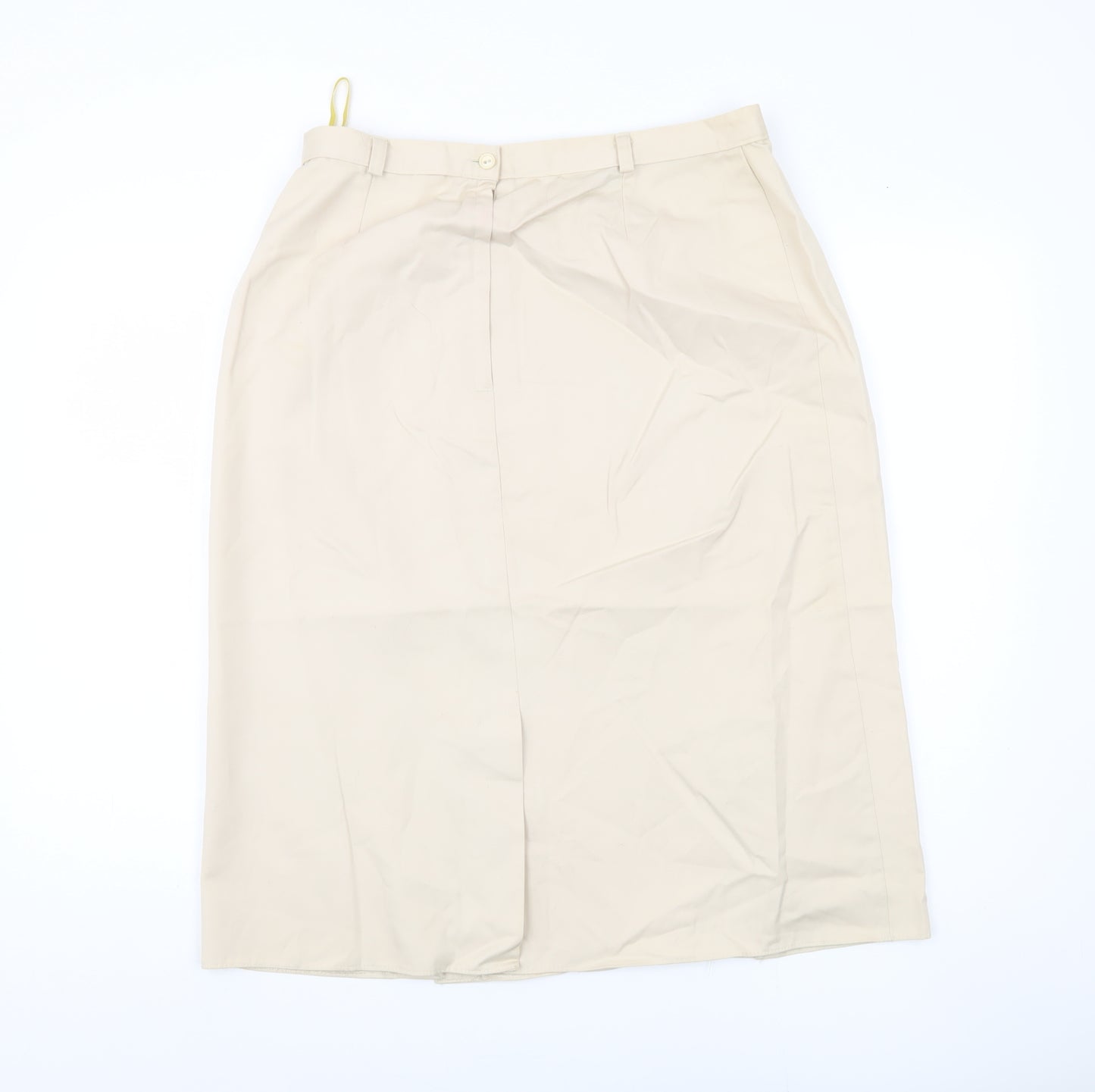 Canda Women's Beige Pencil Skirt, Size 18, Button Closure