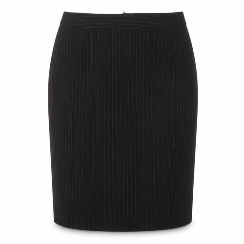 Sara Woman Black Pinstriped Pencil Skirt Size 16