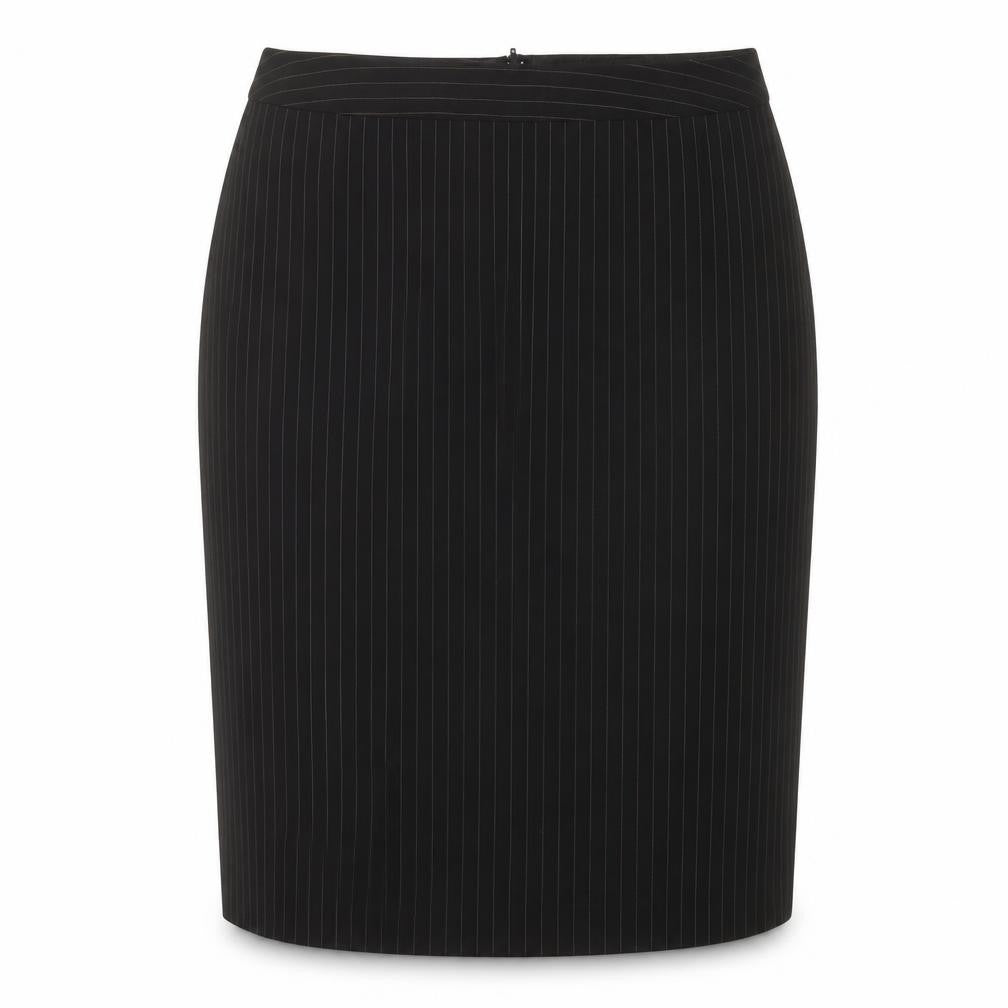 Sara Woman Black Pinstriped Pencil Skirt Size 16