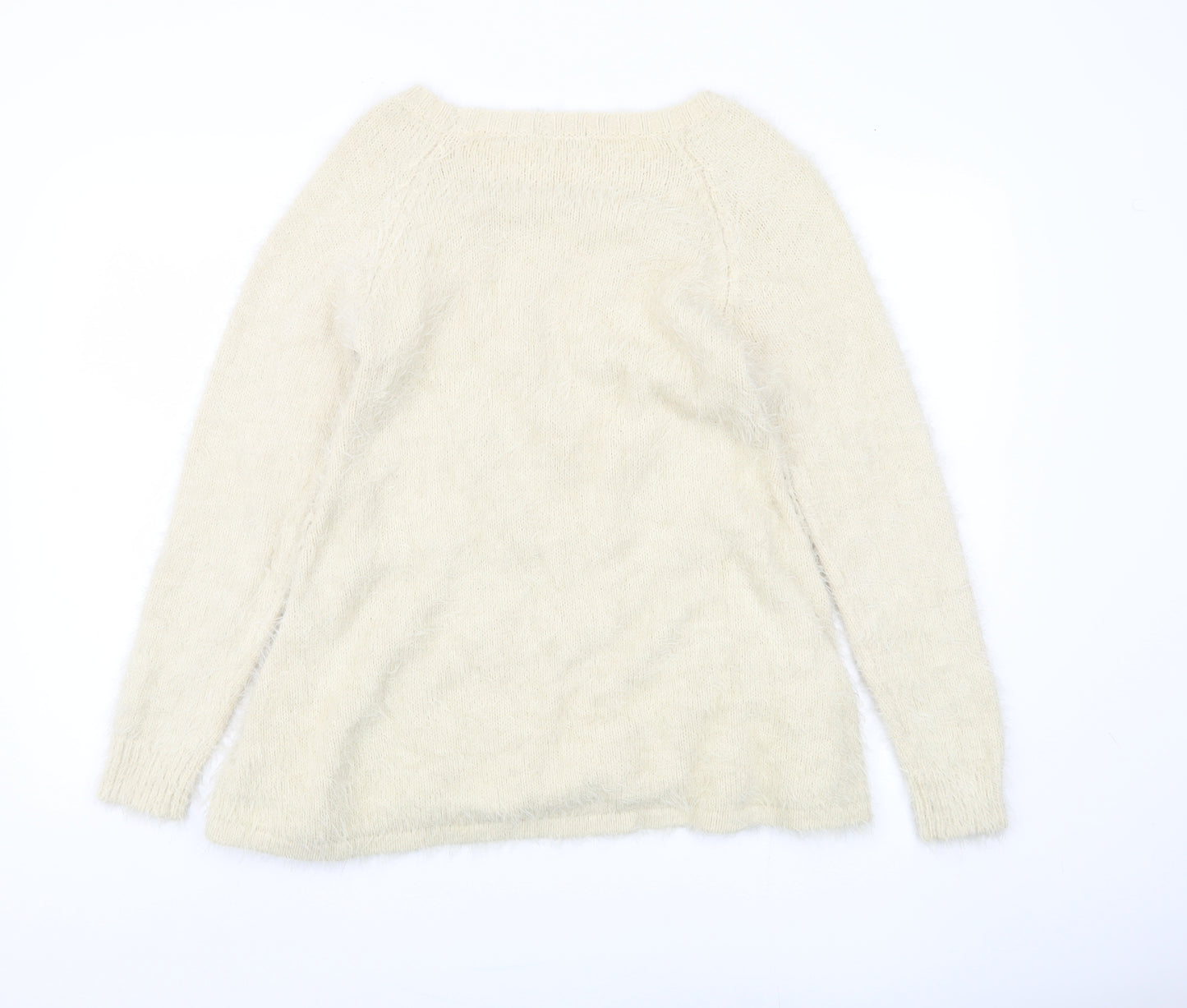 Apricot Women's Beige S Pullover Jumper with Crochet Detail