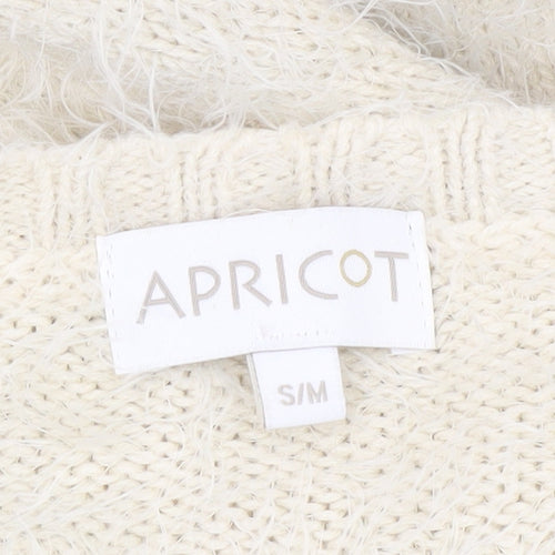 Apricot Women's Beige S Pullover Jumper with Crochet Detail