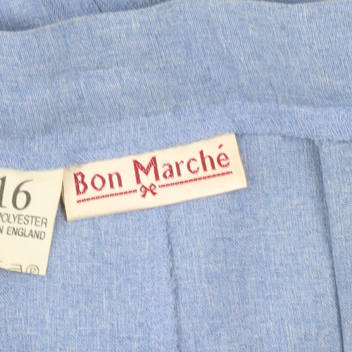 Bon Marché Women's Blue Pleated Trousers - Size 16