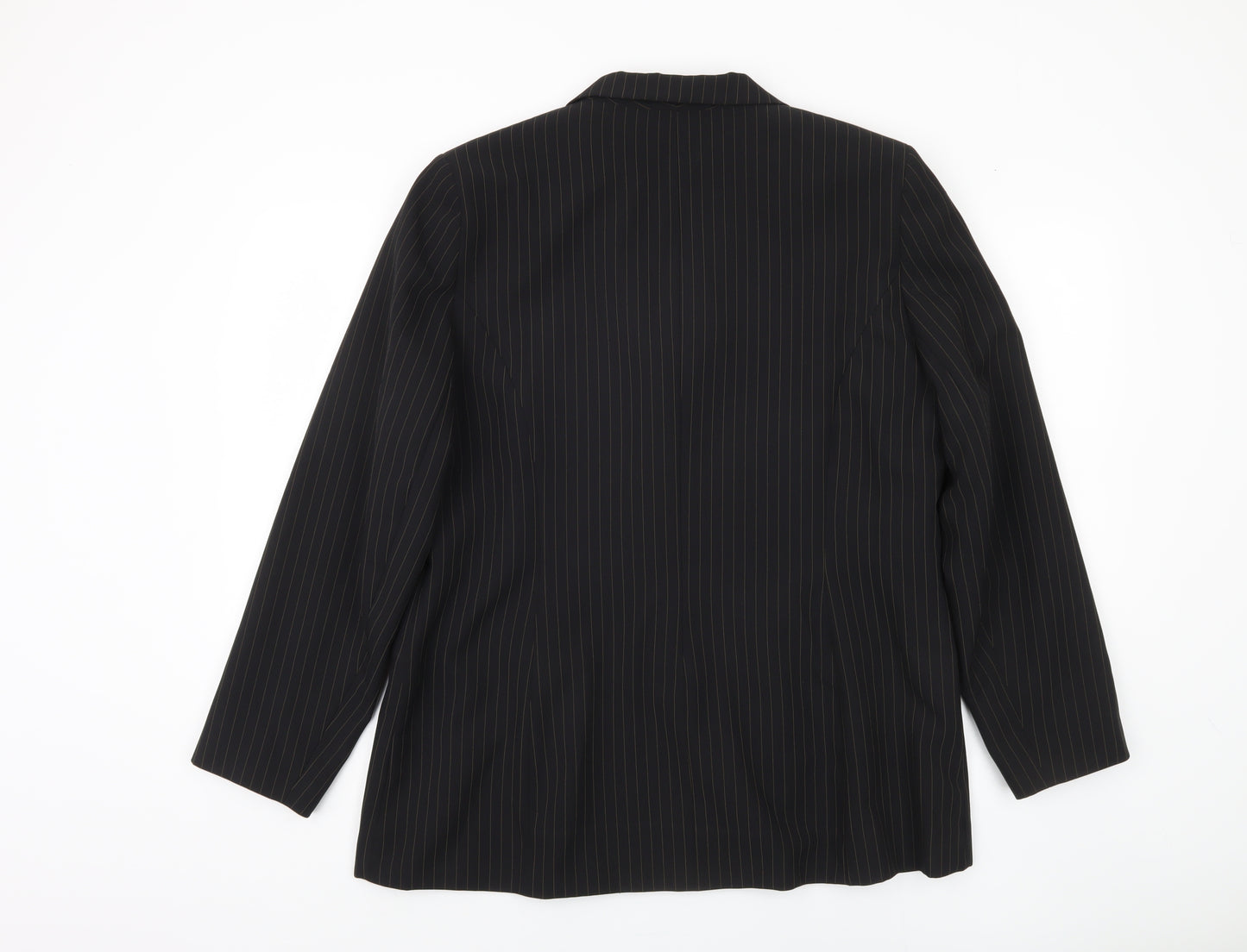 Zara Black Pinstripe Suit Jacket, Women's Size 18