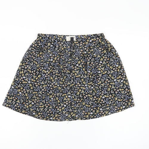 Urban Renewal Women's Black Floral Short Skirt S