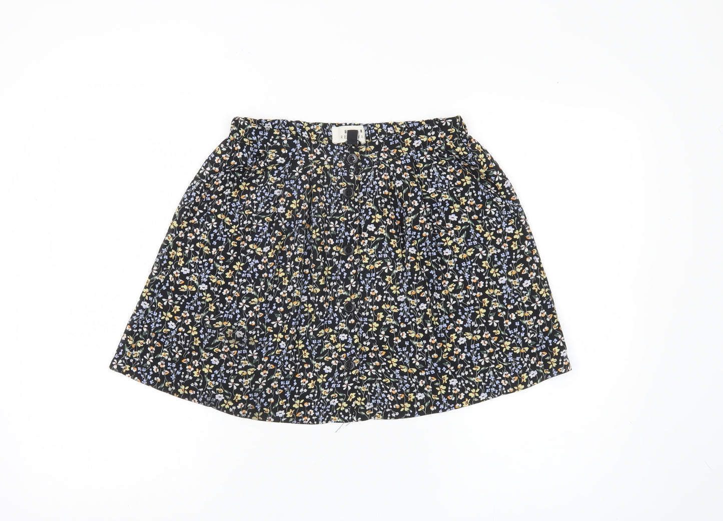 Urban Renewal Women's Black Floral Short Skirt S