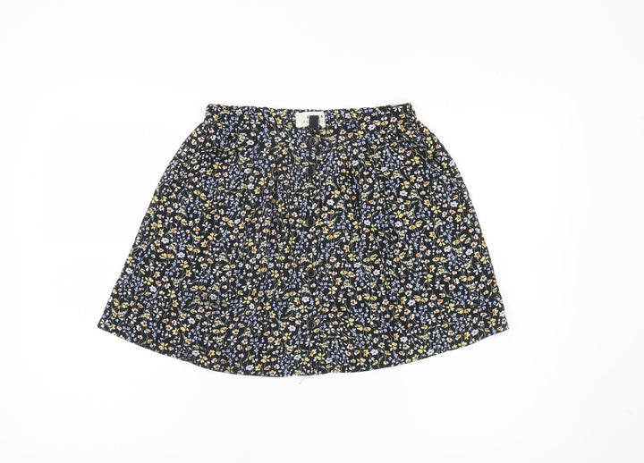 Urban Renewal Women's Black Floral Short Skirt S