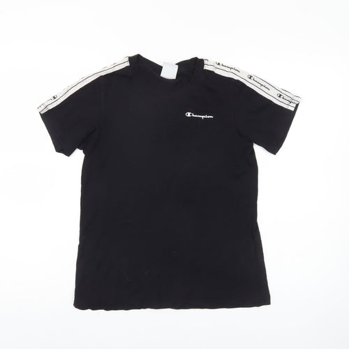 Champion Boys Black XL T-Shirt Logo Short Sleeve