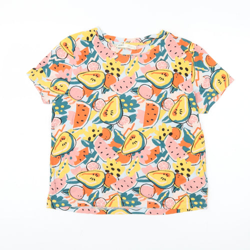 Pull & Bear Women's Multicoloured Fruit Print T-Shirt