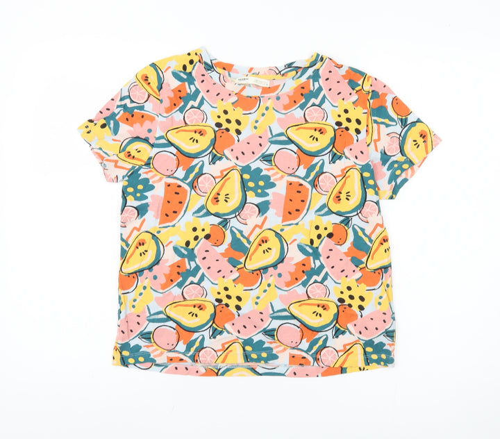 Pull & Bear Women's Multicoloured Fruit Print T-Shirt