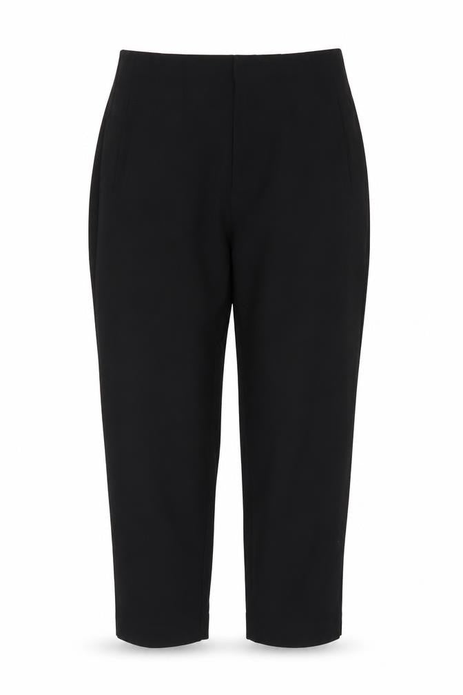 Front view of Stradivarius Black Straight Trousers for Women, size 14