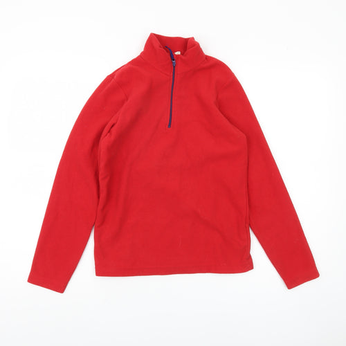 Mountain Warehouse Boys Red Fleece 1/4 Zip Sweatshirt 11-12