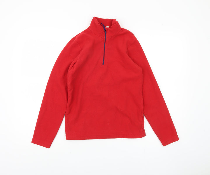 Mountain Warehouse Boys Red Fleece 1/4 Zip Sweatshirt 11-12