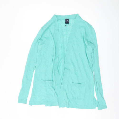 GAP Women's Green XS Open Front Cardigan Long Sleeve Casual