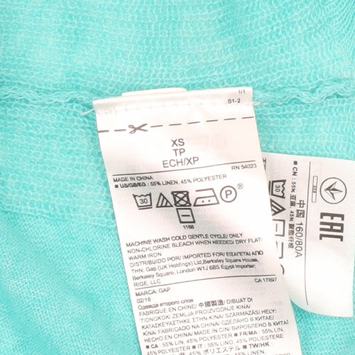 GAP Women's Green XS Open Front Cardigan Long Sleeve Casual