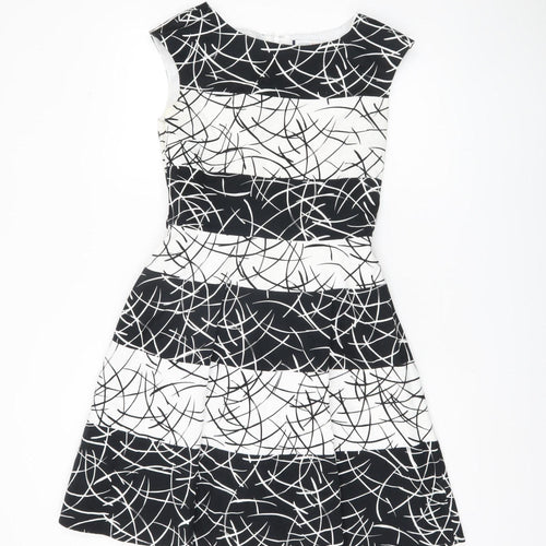 Principles Women's Black Geometric Petite Dress Size 10