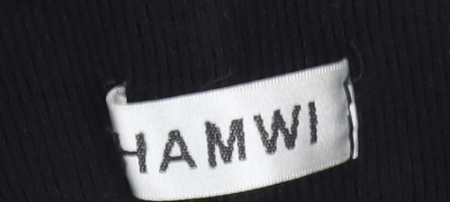 HAMWI Women's Black Trousers Size L Comfortable Fit