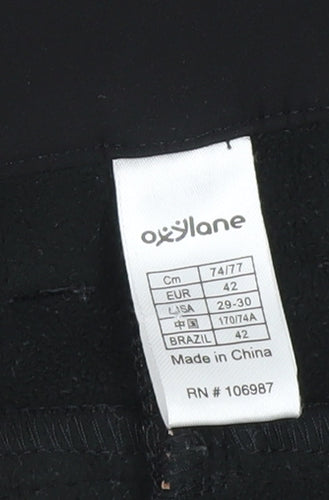Oxylane Black Women's Trousers Size 14 Mid Rise