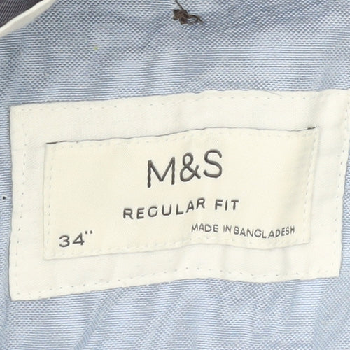 Marks and Spencer Blue Chino Trousers - 34 Regular
