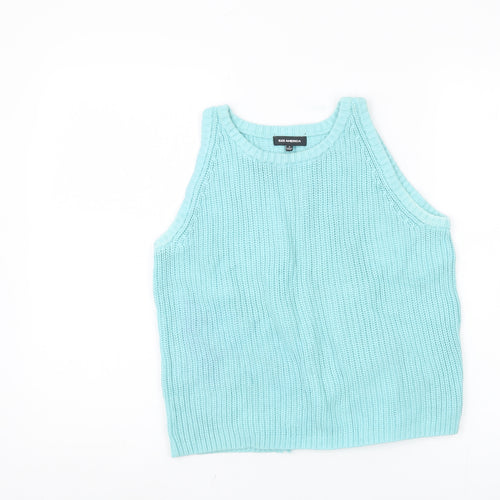 525 America Women's Blue Knit Tank Top, Size S, Casual Wear