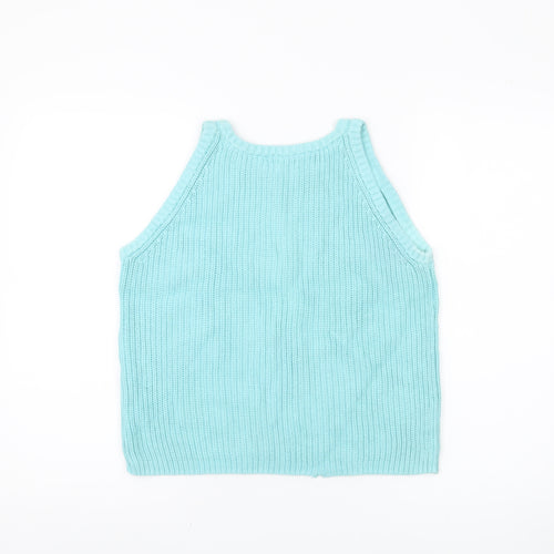 525 America Women's Blue Knit Tank Top, Size S, Casual Wear