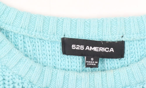 525 America Women's Blue Knit Tank Top, Size S, Casual Wear