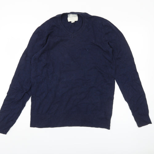 American Eagle Men's Blue Pullover Jumper M