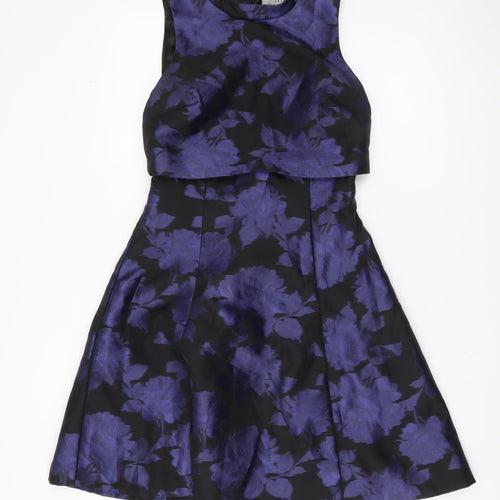 Coast Women's Purple Floral Fit & Flare Dress, Size 10