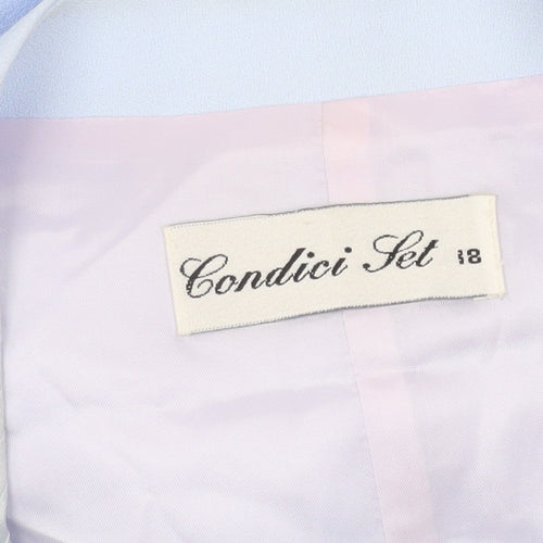 Condici Set Women's Blue Long Coat Size 18