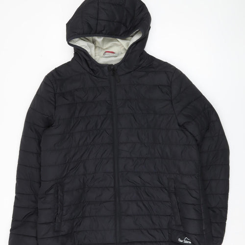 Peter Storm Women's Black Puffer Jacket, S, Hooded