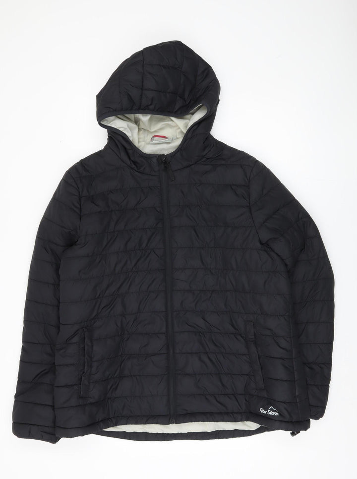 Peter Storm Women's Black Puffer Jacket, S, Hooded