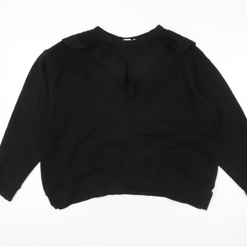 L.O.G.G Black Women's Sweatshirt Size 12 Casual Elegant