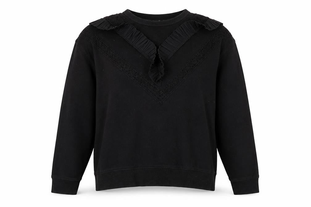 L.O.G.G Black Women's Sweatshirt Size 12 Casual Elegant