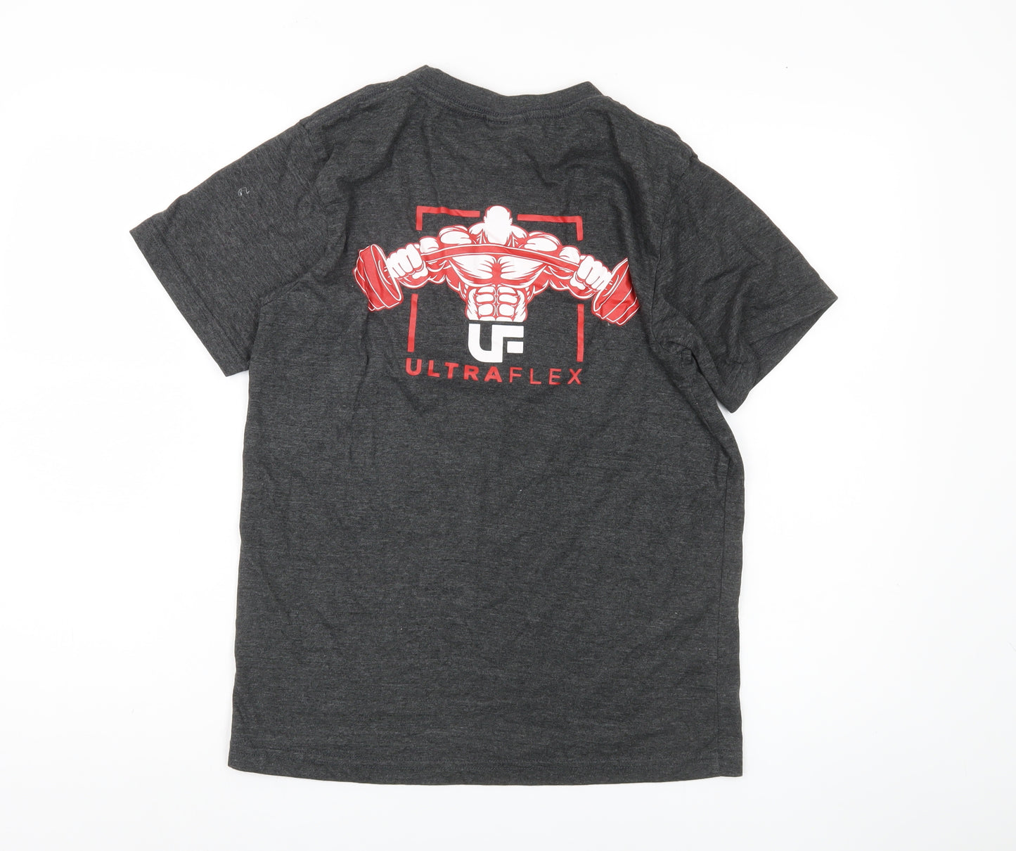 ULTRAFLEX Men's S Black Graphic Sports T-Shirt