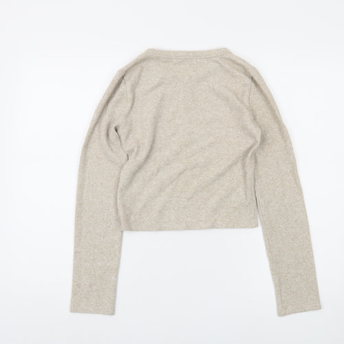 Zara Women's Beige Round Neck Jumper, Size 12