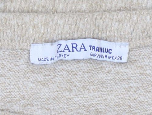 Zara Women's Beige Round Neck Jumper, Size 12