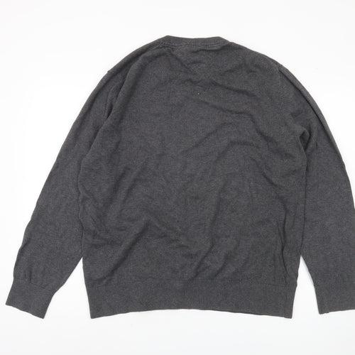 Tommy Hilfiger Men's Grey Pullover Jumper 2XL V-Neck